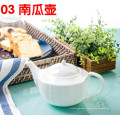 Haonai porcelain tea pot restaurant tea pot fine bone china ceramic tea pot elegant coffee pot